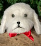 Needle felted dog bauble - White cavapoo, cockapoo, doodle - Image 1