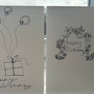 Pack of 4 birthday cards 