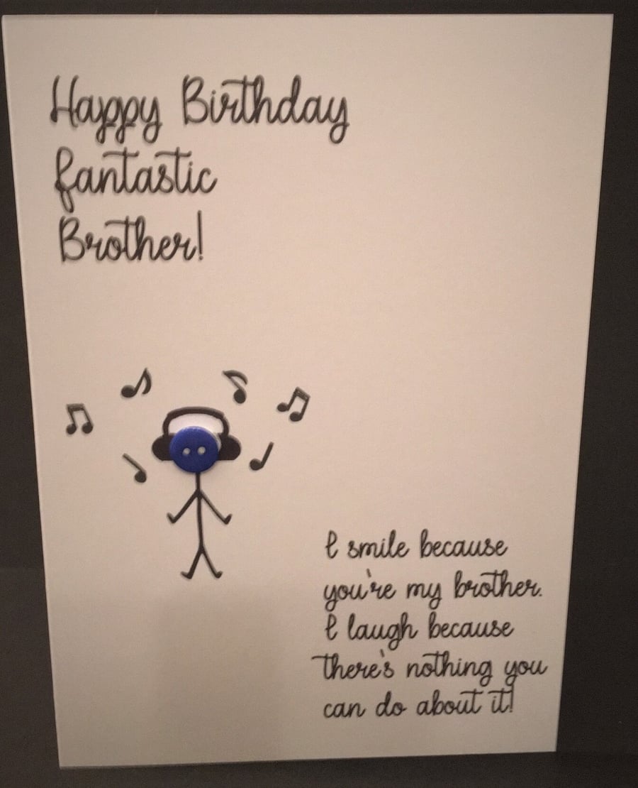 Male Buttons Birthday Card for Dad, Son, Grandad, Brother, Uncle