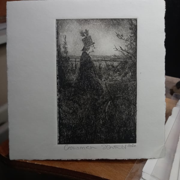 Moody etching 'Crowman'