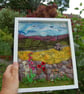 Needle felt and embroidered picture -  Buttercup field - Image 7