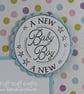 Handmade new baby boy card - baby and ducks - Image 4