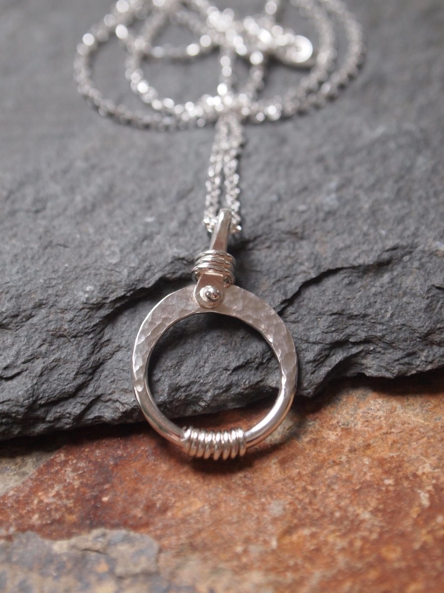 sterling silver ring pendant, handmade by ARC Jewellery