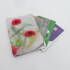 Card Wallet for Business cards, credit cards, ID, Poppy design 