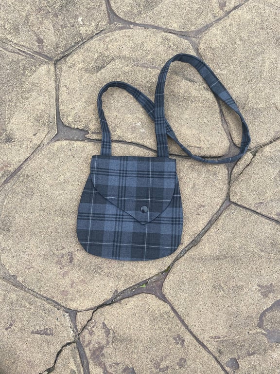 Grey Granite Tartan children s Bag