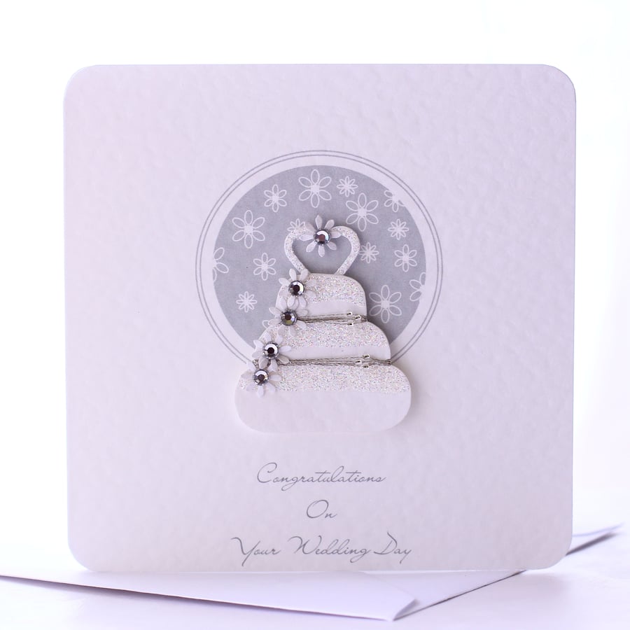 Wedding Cake - Congratulations On Your Wedding Day Greetings Card