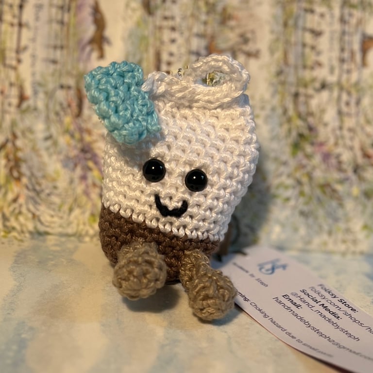 Handmade Crochet Teabag Bag Charm