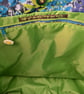 Big patchwork tote bag,blue and green flowers  - Image 7
