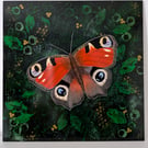 Peacock Butterfly Acrylic Painting