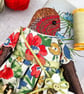 Bobbin,  A  Tiny Hand Embroidered Robin Folk Art Doll