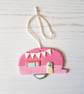 Retro Caravan Hanging Decoration, Hand painted, Handmade - Image 4