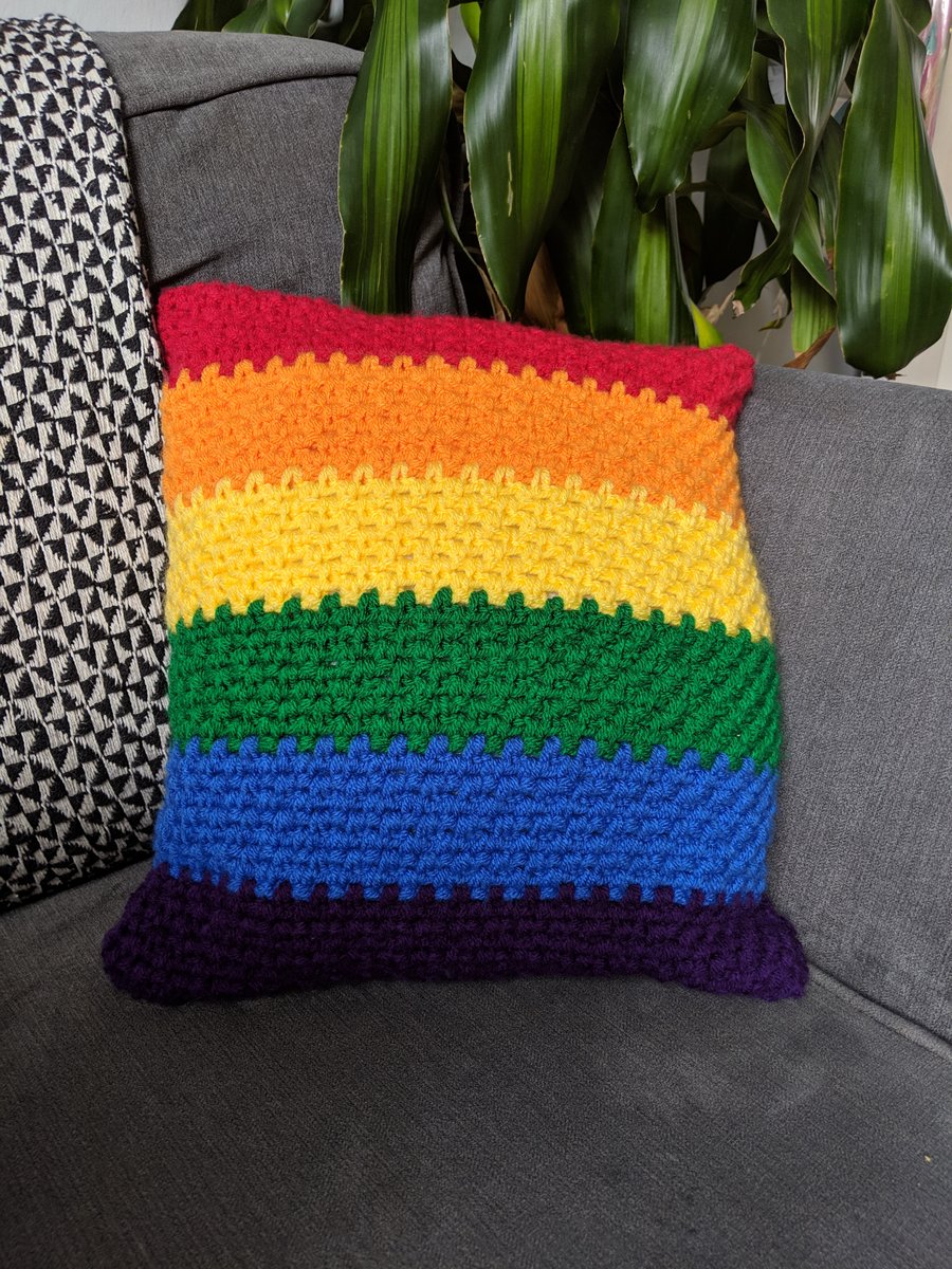 Rainbow pride flag pillow LGBTQ
