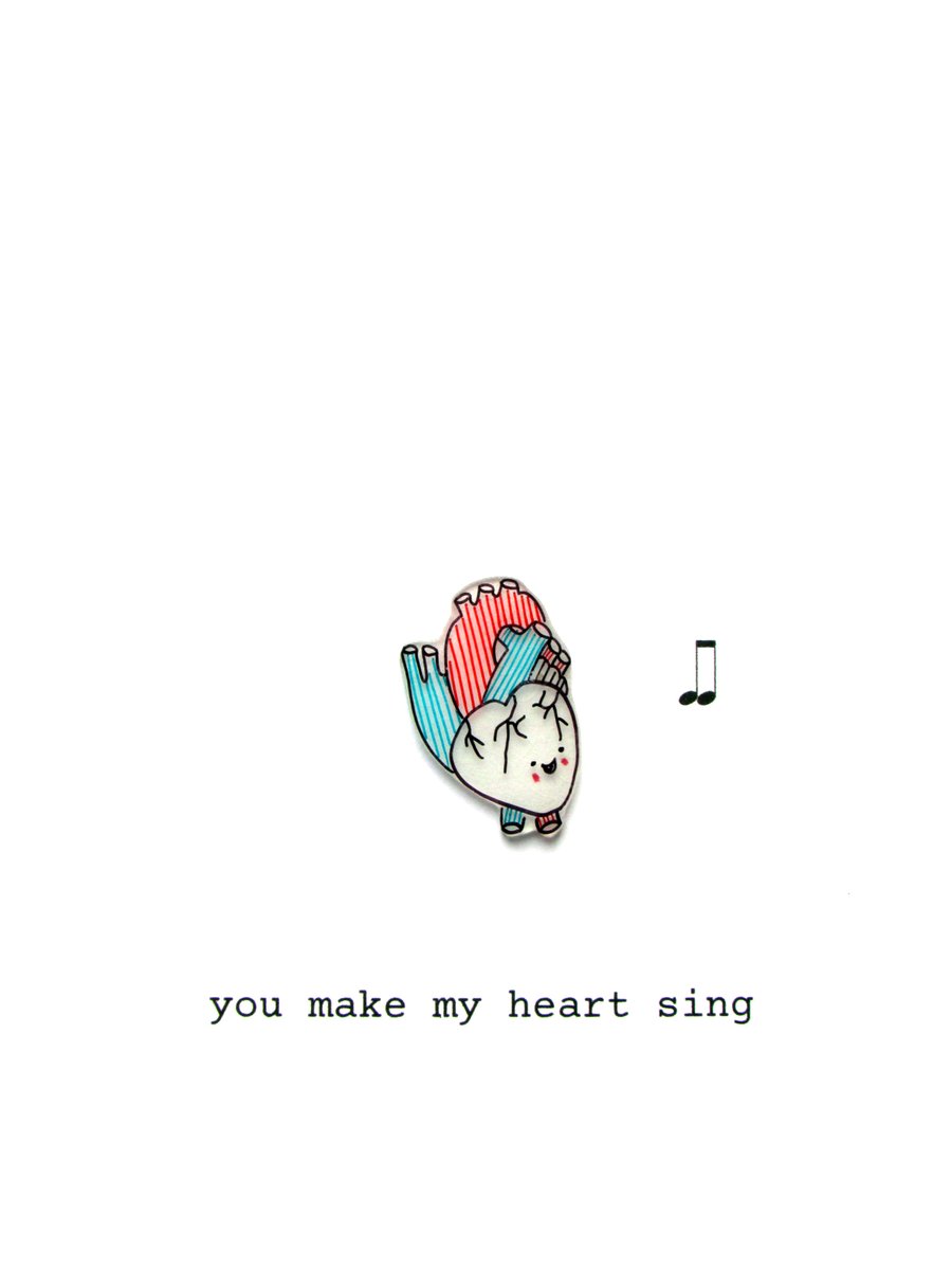 love card  - you make my heart sing 