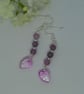 Mauve leaf earrings - Image 3