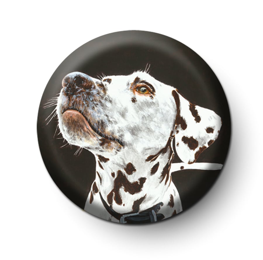 Dog Magnet, 38mm Dog Magnet, Dog Gifts, Dalmatians, Round Button Magnet, 38mm 