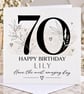 Personalised 70th Birthday Card For Her Nan Sister Friend Mum Nanna Grandma - Image 6