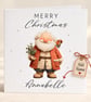 Personalised Merry Christmas Card - Cute Santa Christmas Card - Image 2