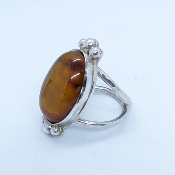 Sterling silver agate ring