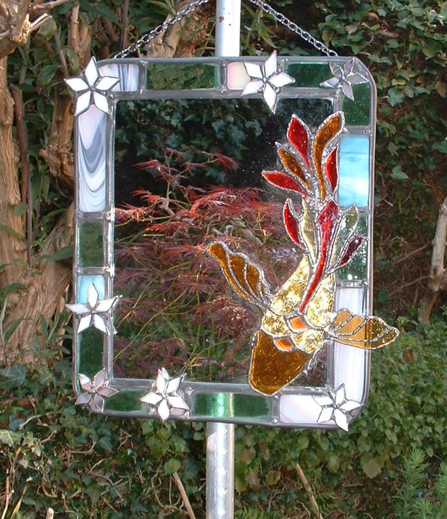 Koi Carp Decorative Stained Glass Mirror