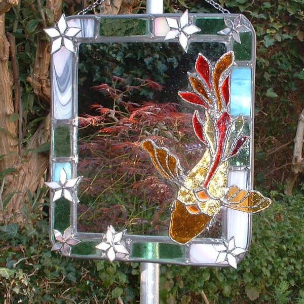 Koi Carp Decorative Stained Glass Mirror