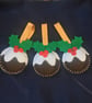 Christmas Pudding Decorations Felt Ornament SECONDS SUNDAY - Image 3