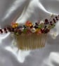 Wild Flower - Natural Gemstone Jewelled Bridal Comb  - Image 2