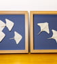Porcelain Swimming Fish - Four Rays - Box Framed Picture - Image 5