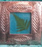 Copper Photo Frame, Leaf Design - Image 2
