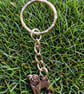 Pug Dog Keyring Silver Plated Charm 