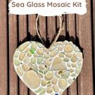 Make your own sea glass mosaic, Sea glass gift idea, UK sea glass craft, Creativ