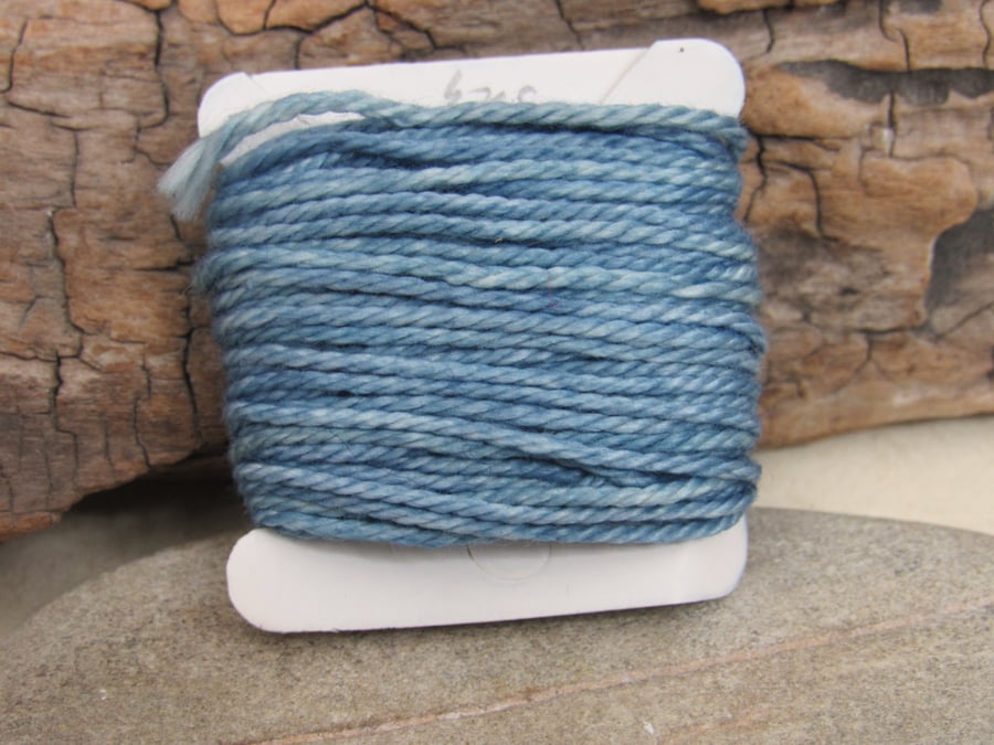 Hand Dyed Natural Dye Indigo Blue Pure Cotton DMC3 Perle Embroidery Thread