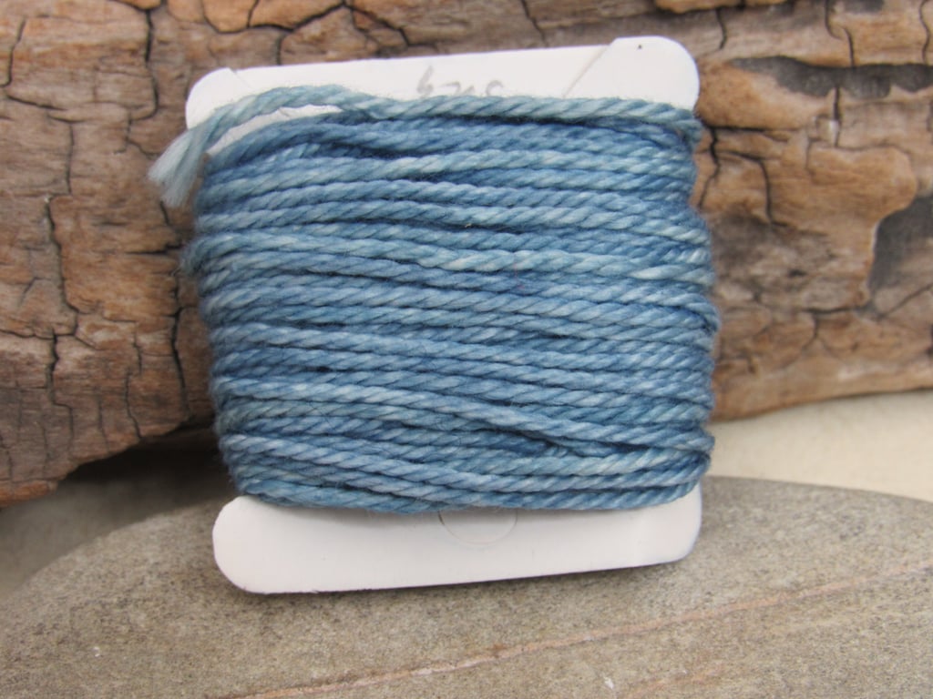 Hand Dyed Natural Dye Indigo Blue Pure Cotton DMC3 Perle Embroidery Thread