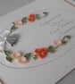 Coral 35th wedding anniversary congratulations card with paper quilling - Image 1