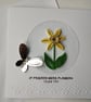 If friends were flowers I'd pick you - Quilled daffodill card 
