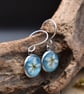 Blackthorn Flower Resin Earrings, Blue, 304 Stainless Steel, Made in Scotland - Image 6