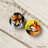 Red Fox 25mm Button Badges - Pack of 2