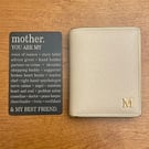 "Mother" Keepsake Wallet Card - Personalised Sentiments Gift for Mum - Mother's 