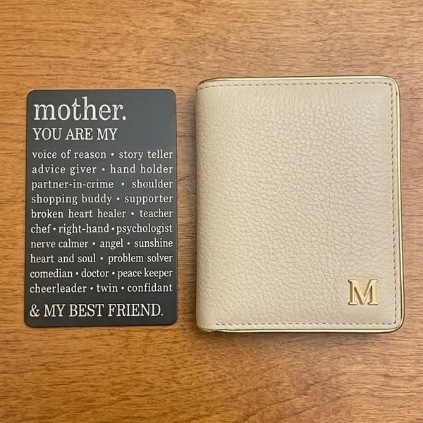 "Mother" Keepsake Wallet Card - Personalised Sentiments Gift for Mum - Mother's 