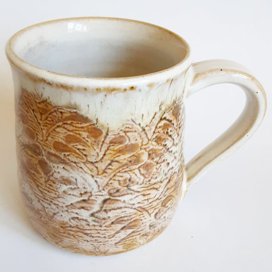 Caramel and Cream Mug - Hand Thrown Stoneware Ceramic Mug