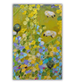 A small mounted landscape - sheep grazing - letterbox gift - wildflowers