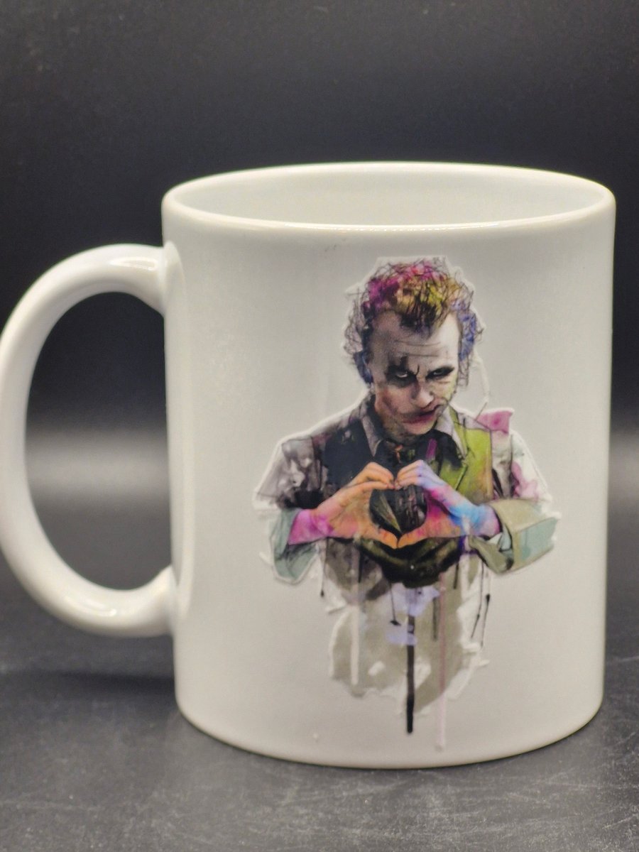 New The Joker Mug Heath Ledger The Dark Knight Fan Art Mental Health 