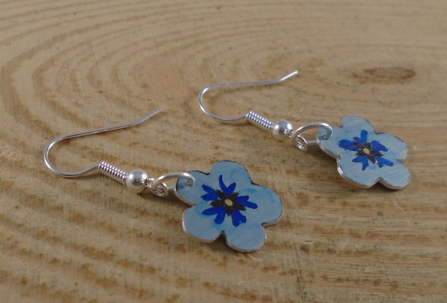 Anodised Aluminium Forget Me Not Earrings AAE042101