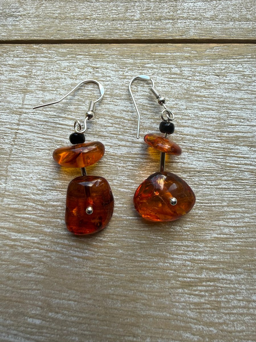 Drop Earrings - Amber Relic 