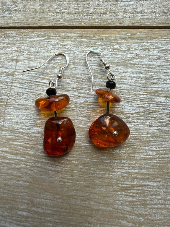 Drop Earrings - Amber Relic 