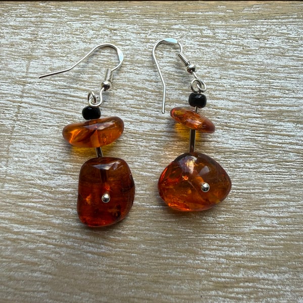 Drop Earrings - Amber Relic 
