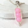 Pink jade 'Peas in a Pod' necklace - other colours and sizes available
