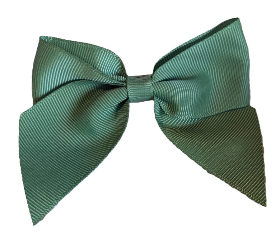 Sage Green Bow Hair Clip