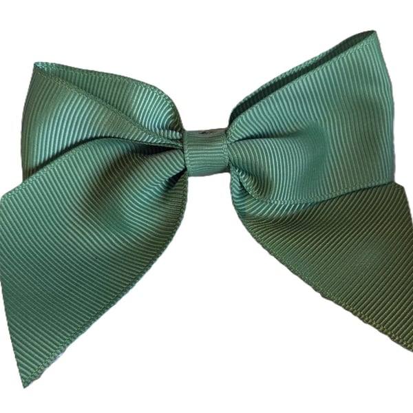 Sage Green Bow Hair Clip