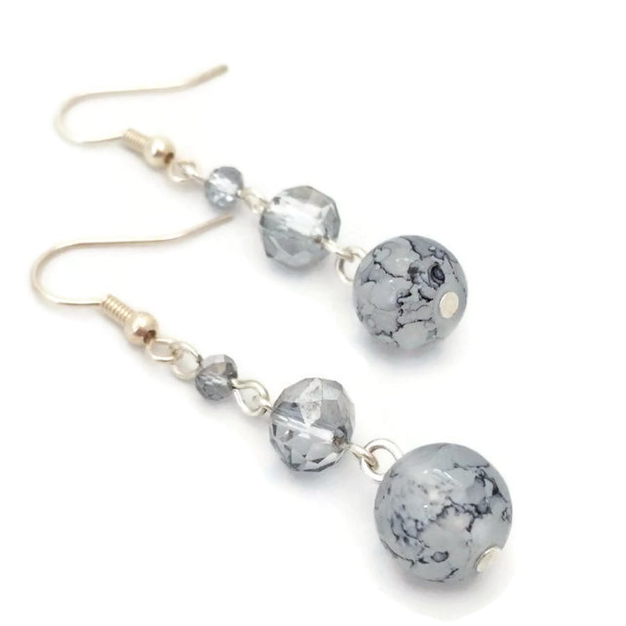 Grey Swirl Earrings