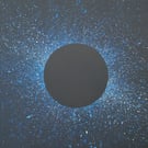 STAR BLUE -  modern abstract art action painting